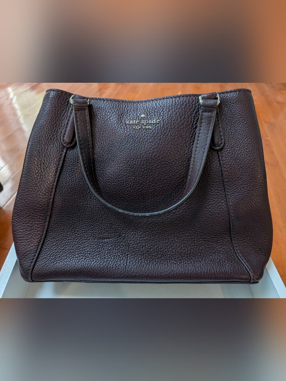 👜 Kate Spade Mulberry Street Lise Satchel Burgundy Deep Berry Leather Satchel